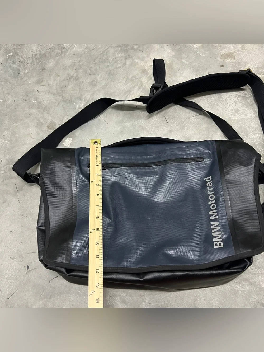 BMW MOTORRAD MessengerBag 2 Weather Resistant Laptop Bag Black Blue